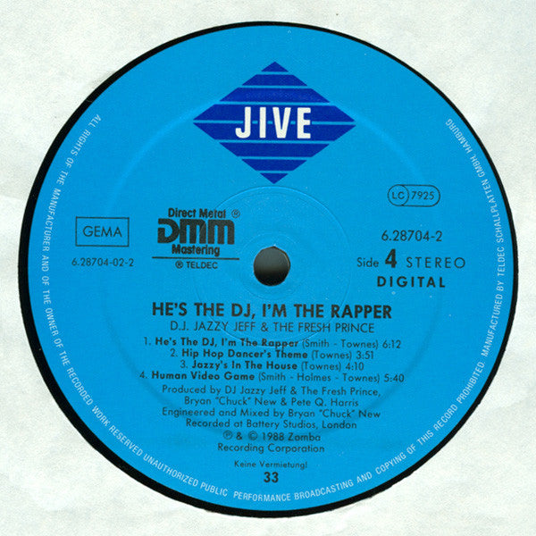 DJ Jazzy Jeff & The Fresh Prince : He's The DJ, I'm The Rapper (2xLP, Album, Gat)