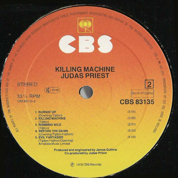 Judas Priest : Killing Machine (LP, Album)