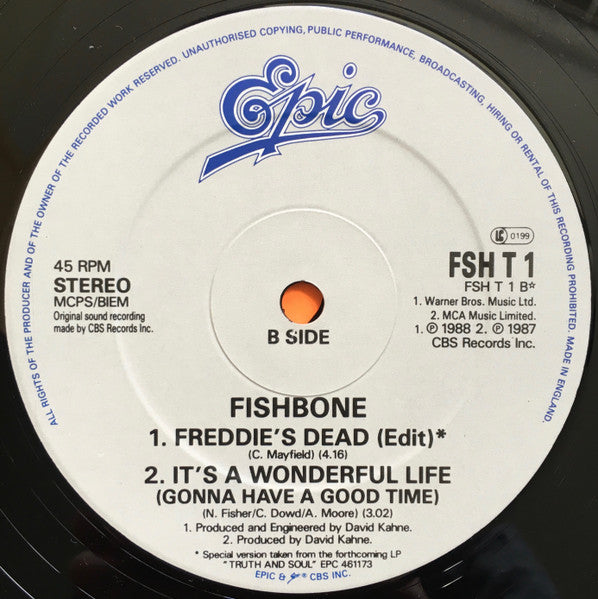 Fishbone : Freddie's Dead (12", Single)