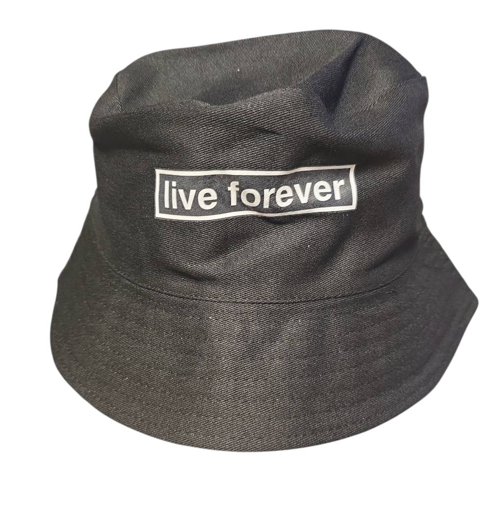 Oasis “Live Forever” Bucket Hat – Zwart