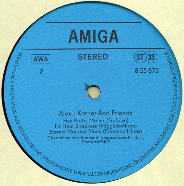 Alexis Korner : Alexis Korner And Friends (LP, Album, RE, Blu)