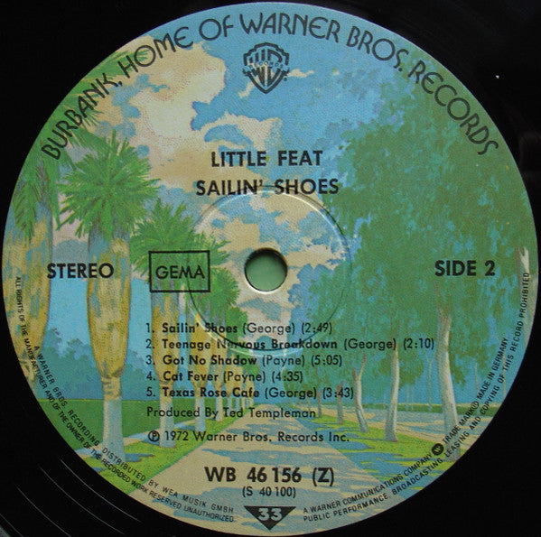 Little Feat : Sailin' Shoes (LP, Album, RP)