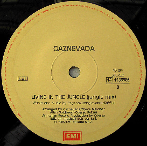 Gaznevada : Living In The Jungle (12", Single)