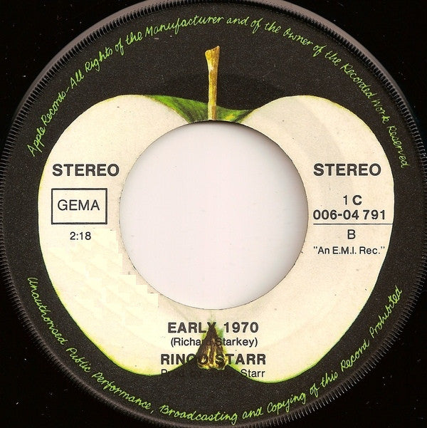 Ringo Starr : It Don't Come Easy / Early 1970 (7", Single)