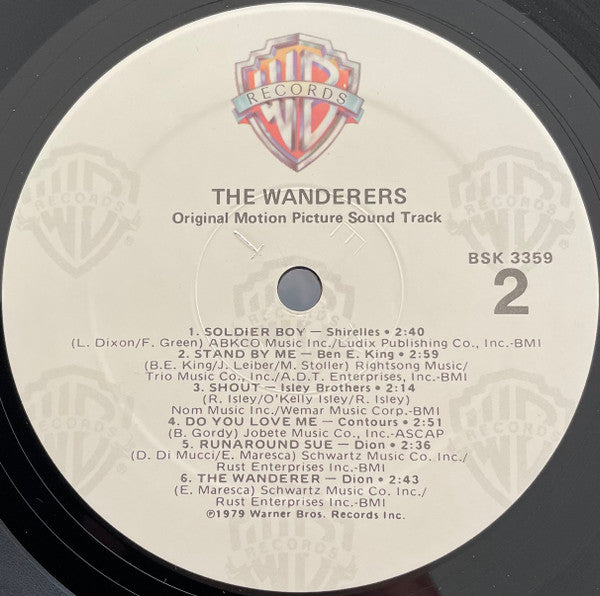 Various : The Wanderers - Original Motion Picture Soundtrack (LP, Comp)