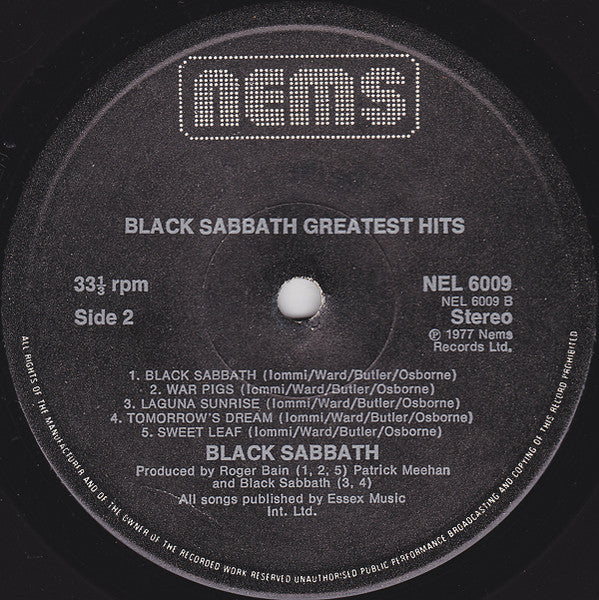 Black Sabbath : Greatest Hits (LP, Comp)
