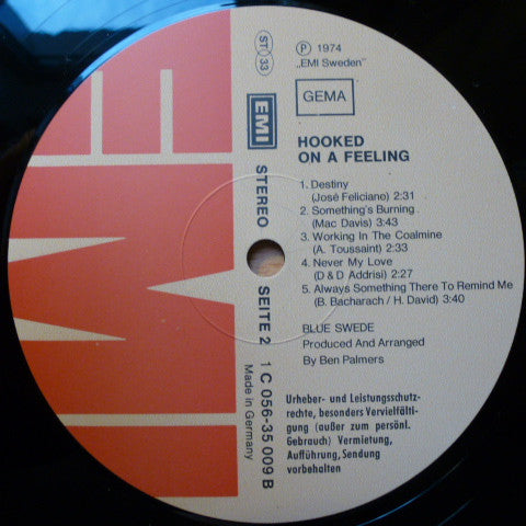 Blue Swede : Hooked On A Feeling (LP, Album)
