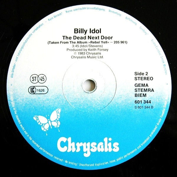 Billy Idol : Eyes Without A Face (12", Maxi)