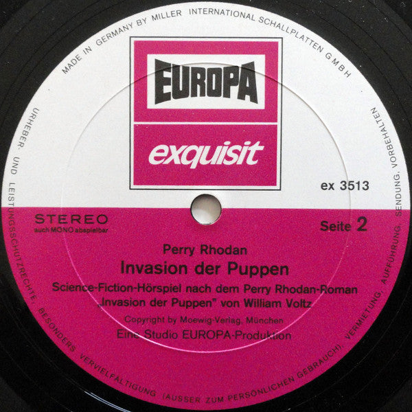 William Voltz : Perry Rhodan - Invasion Der Puppen (LP)