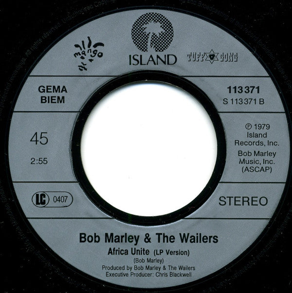 Bob Marley & The Wailers : Could You Be Loved (7", Single, RE, RM)