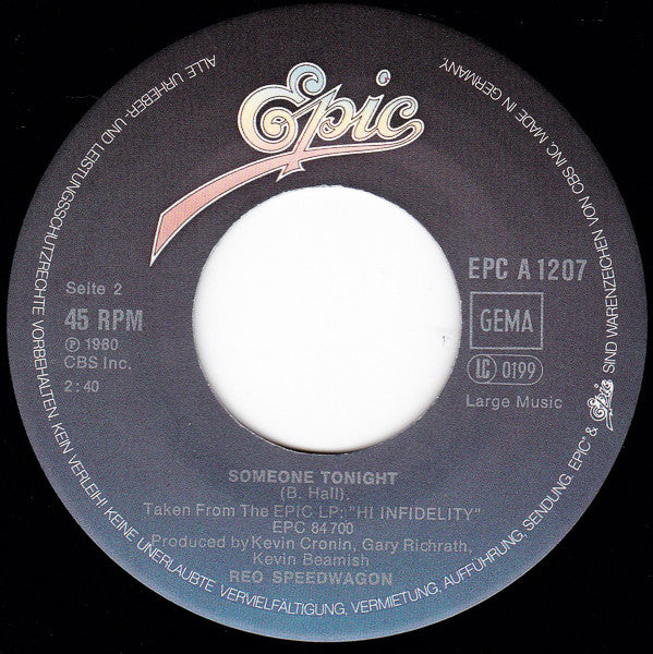 REO Speedwagon : Take It On The Run (7", Single)