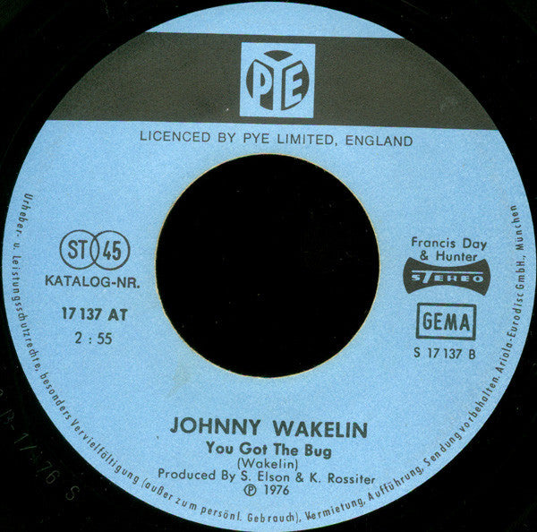 Johnny Wakelin : In Zaire (7", Single)