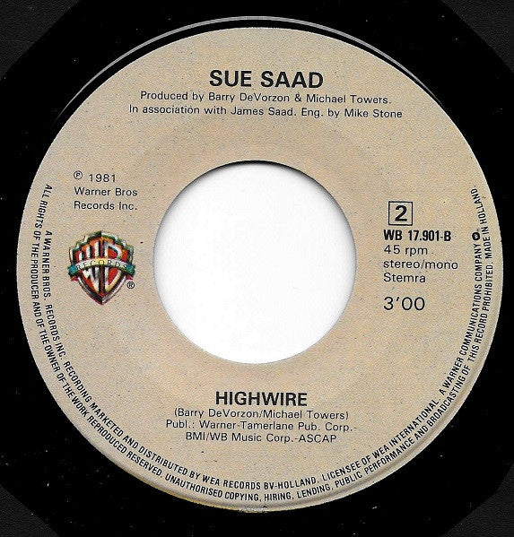 Sue Saad : Looker (7", Single)