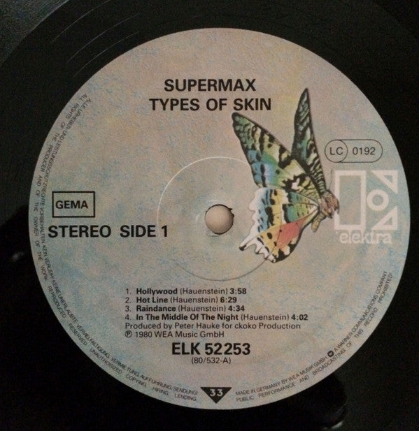Supermax : Types Of Skin (LP, Album)