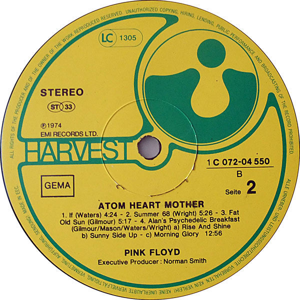 Pink Floyd : Atom Heart Mother (LP, Album, RP, Gat)