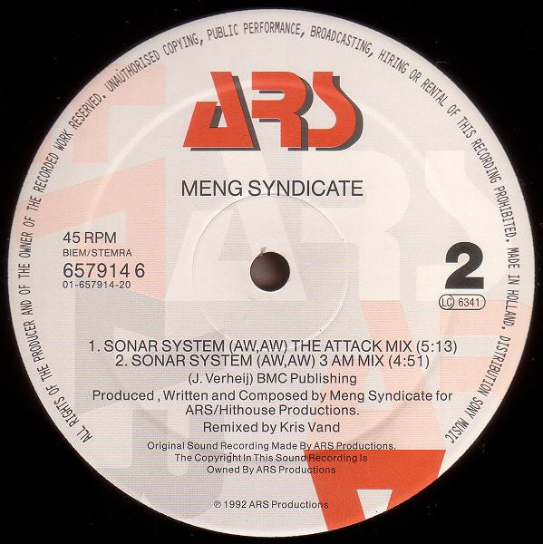 Meng Syndicate : Sonar System (Aw, Aw) (12")