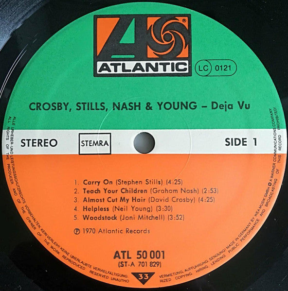 Crosby, Stills, Nash & Young : Déjà Vu (LP, Album, RE, Tex)