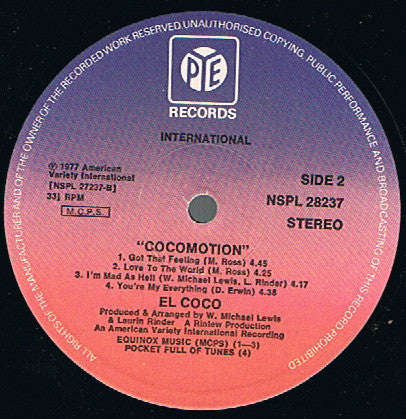 El Coco : Cocomotion (LP, Album)