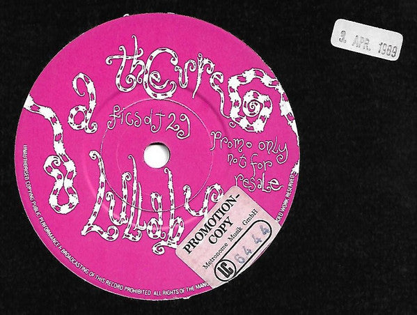 The Cure : Lullaby (7", Single, Promo)