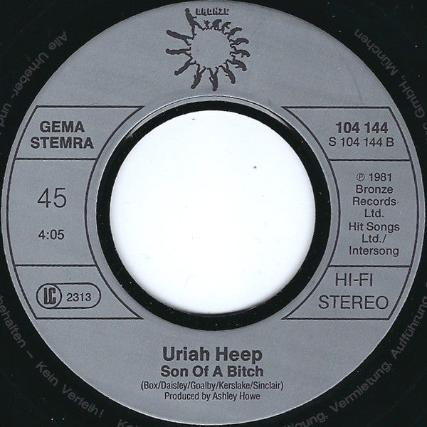 Uriah Heep : On The Rebound (7", Single)