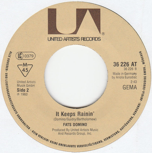Fats Domino : I'm Walking (7", Single)