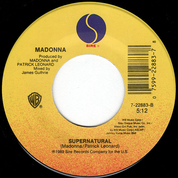 Madonna : Cherish (7", Single)