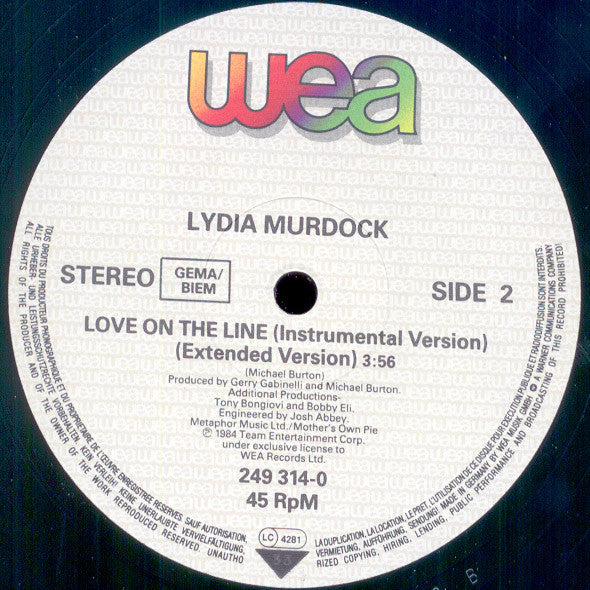Lydia Murdock : Love On The Line (12")