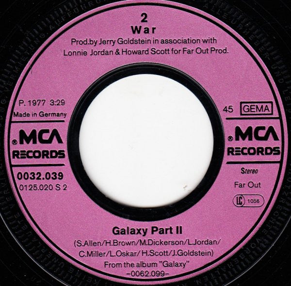 War : Galaxy (7", Single)