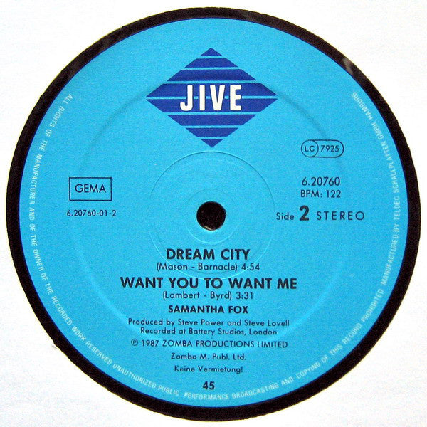 Samantha Fox : Nothing's Gonna Stop Me Now (12", Maxi)