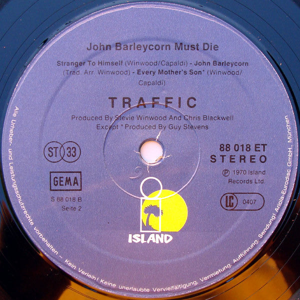 Traffic : John Barleycorn Must Die (LP, Album, RE, Day)