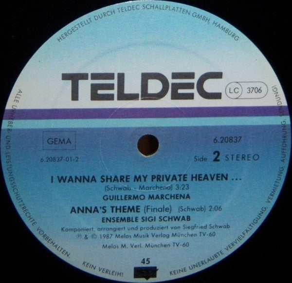 Guillermo Marchena : My Love Is A Tango (12", Maxi)