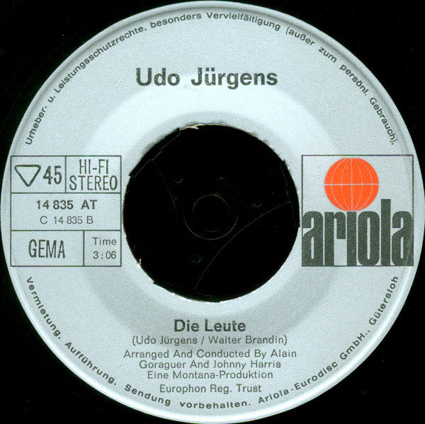 Udo Jürgens : Lieb Vaterland (7", Single)
