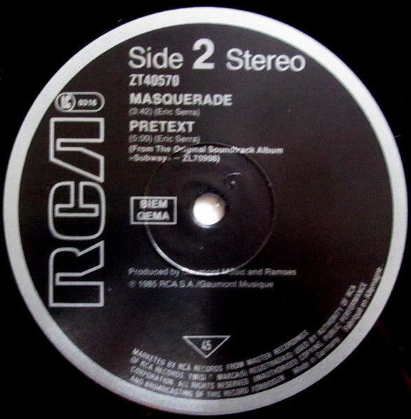 Eric Serra : Subway (12", Maxi)