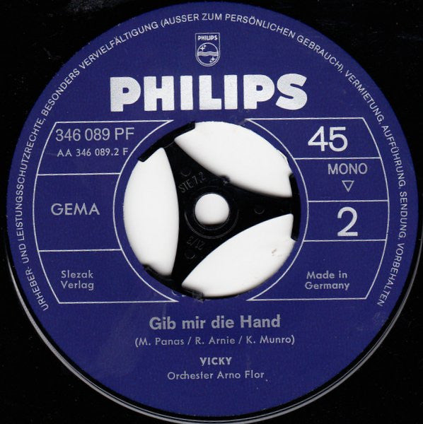 Vicky Leandros : Morgen Sehen Wir Uns Wieder / Gib Mir Die Hand (7", Single, Mono)