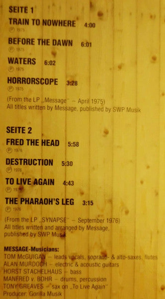 Message (3) : Rock In Deutschland Vol 10 (LP, Comp)