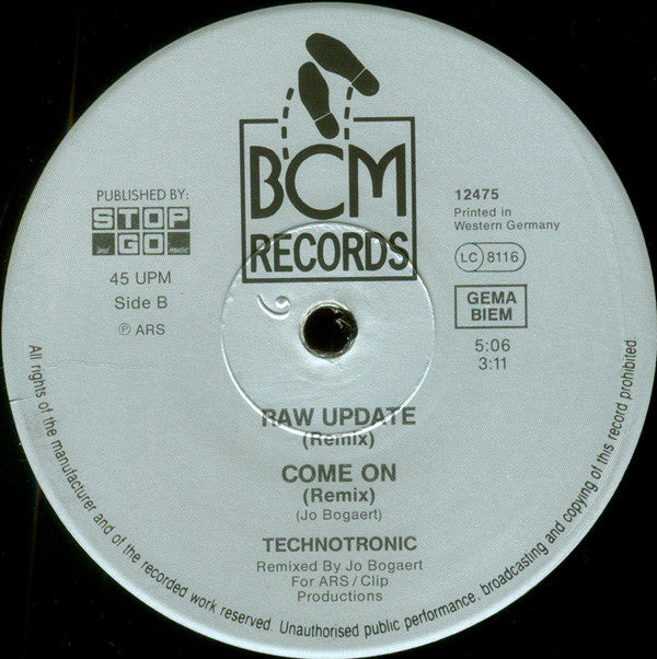 Technotronic : Megamix (12", Maxi, P/Mixed)