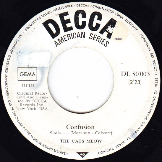 The Cats Meow : La La Lu (7", Single)