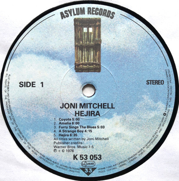 Joni Mitchell : Hejira (LP, Album, RE)