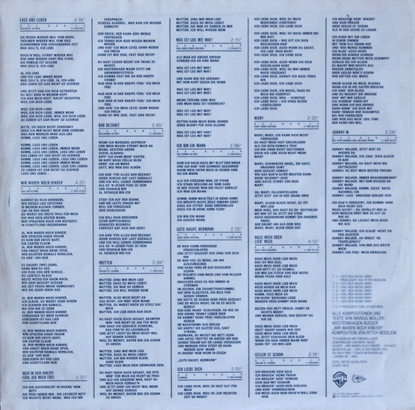 Marius Müller-Westernhagen : Lass Uns Leben / 13 Balladen 1974-1985 (LP, Comp)