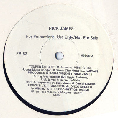 Rick James : Super Freak (12", Promo)