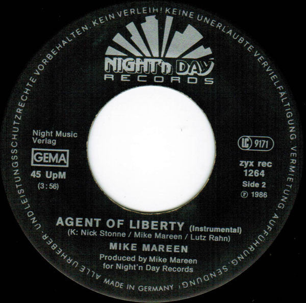 Mike Mareen : Agent Of Liberty (7", Single)