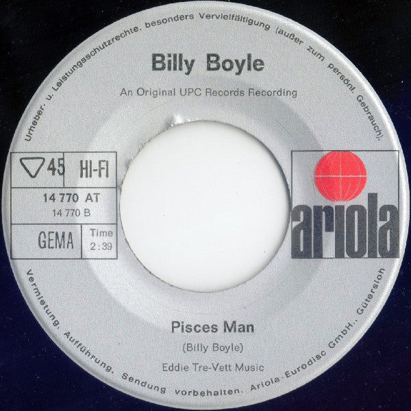 Billy Boyle : Lookin' For Love (7", Single)