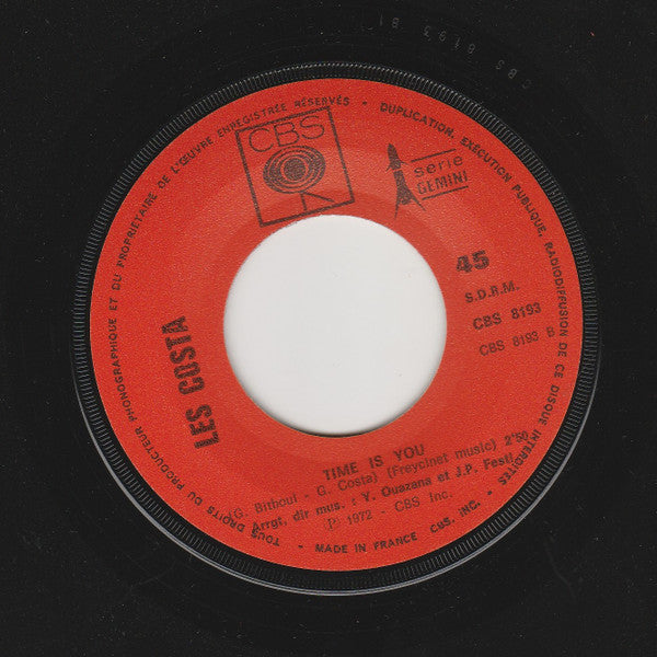 Les Costa : No Time To Lose (7", Single)