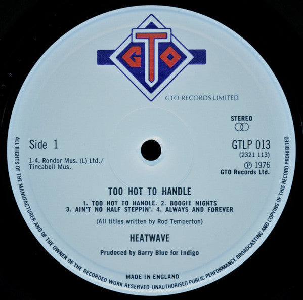 Heatwave : Too Hot To Handle (LP, Album)