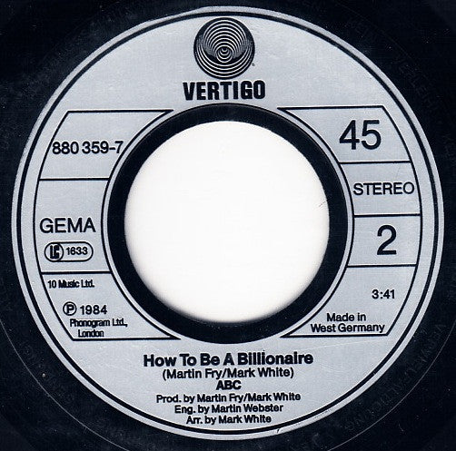 ABC : How To Be A Millionaire (7", Single)