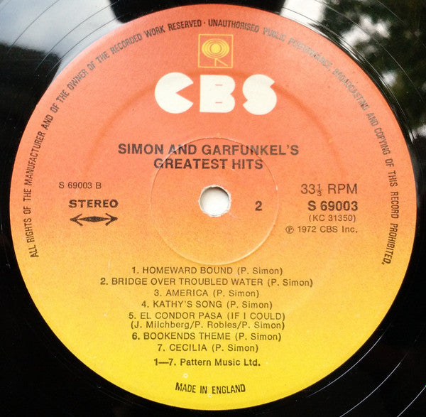 Simon & Garfunkel : Simon And Garfunkel's Greatest Hits (LP, Comp, RP)