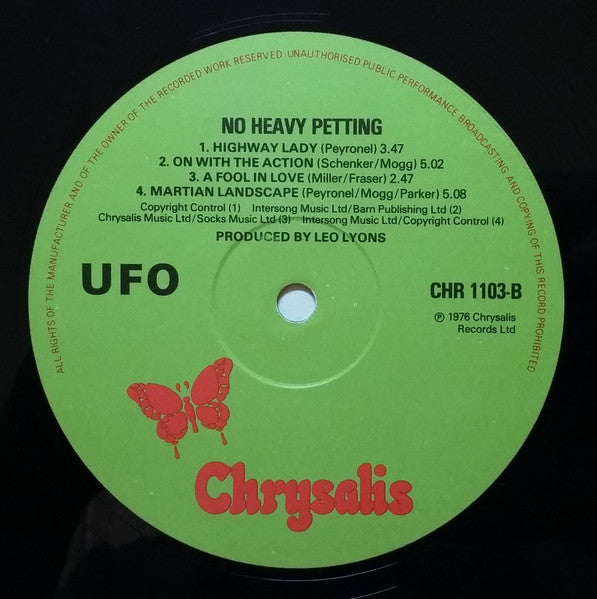 UFO (5) : No Heavy Petting (LP, Album, IRM)