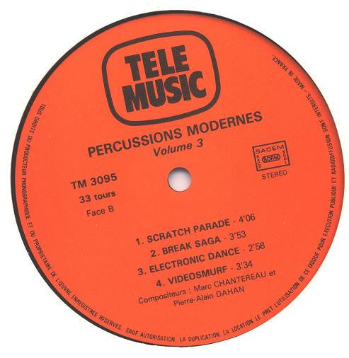 Marc Chantereau & Pierre-Alain Dahan : Percussions Modernes (Volume 3) (LP)