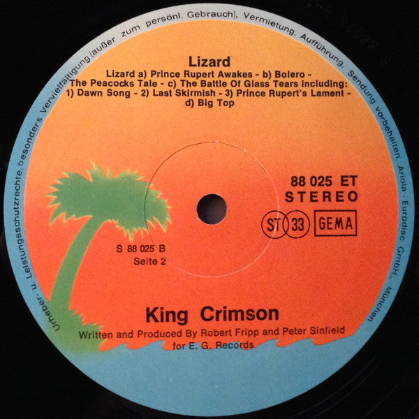 King Crimson : Lizard (LP, Album, RE)