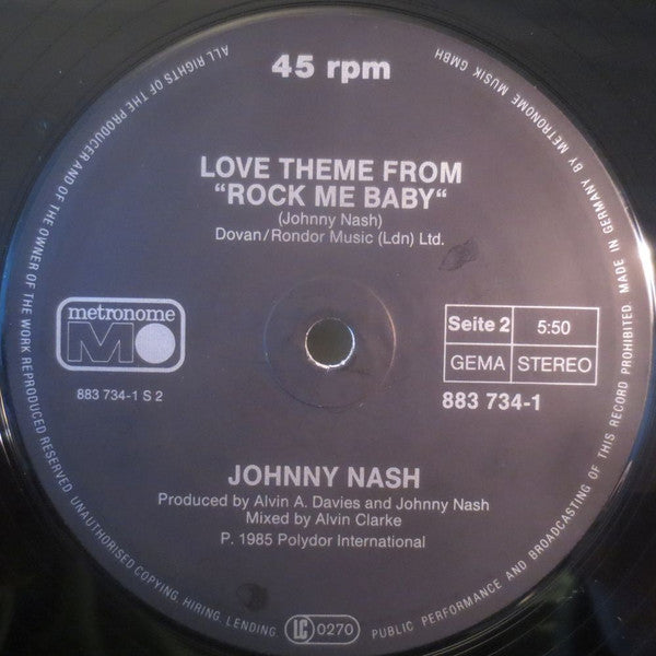 Johnny Nash : Rock Me Baby (12", Maxi)